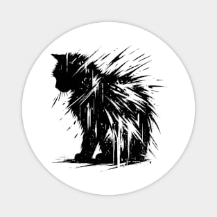 Feline  Kitten Silhouette Cat Magnet